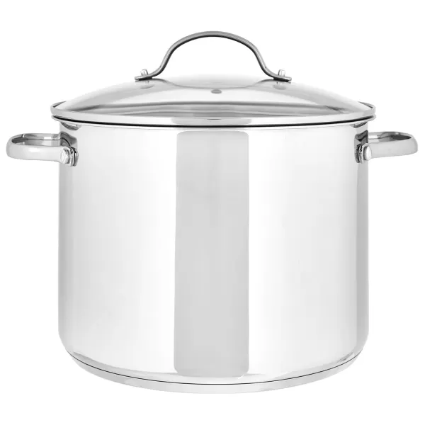 imageAmazon Basics  Stainless Steel Stock Pot with Lid 8 Quart SilverSilver
