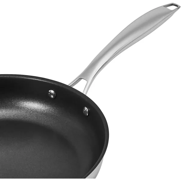 imageAmazon Basics 2Piece NonStick Stainless Steel Fry Pan Set 10Inch and 8Inch