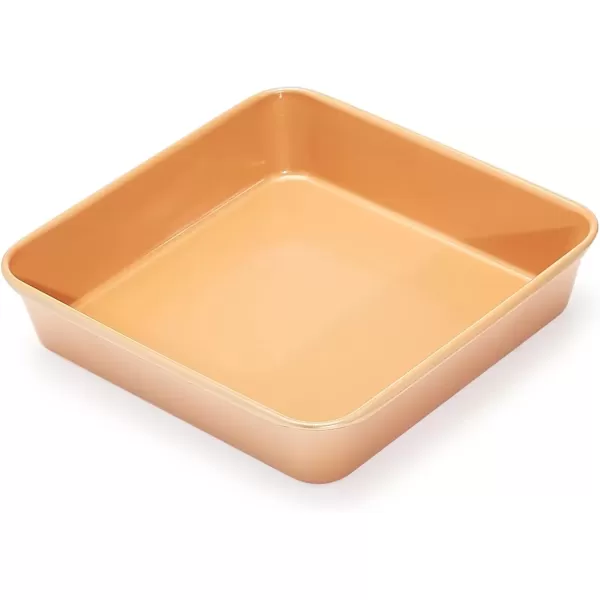 imageAmazon Basics Ceramic Nonstick Pots and Pans Cookware Set 10Piece Set Copper Color5Piece Set