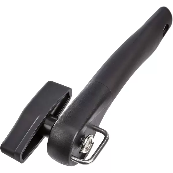 imageAmazon Basics Manual Can Opener Hand Held Black Soft Grip Single HandleSingle Handle