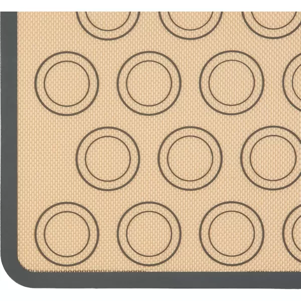 imageAmazon Basics Silicone NonStick Food Safe Baking Mat Pack of 4 BeigeGray Rectangular 165quot x 116quotBeigeGray