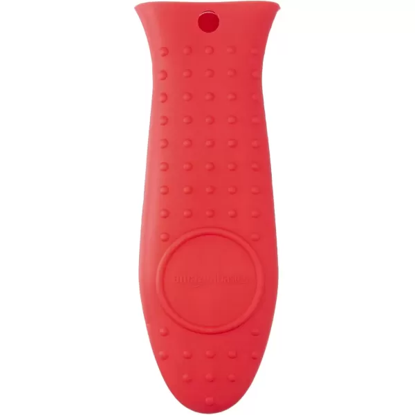 imageAmazon Basics Silicone Pot Holder Hot Skillet Rectangular Handle Cover for kitchen Red 56quotL x 19quotWRed