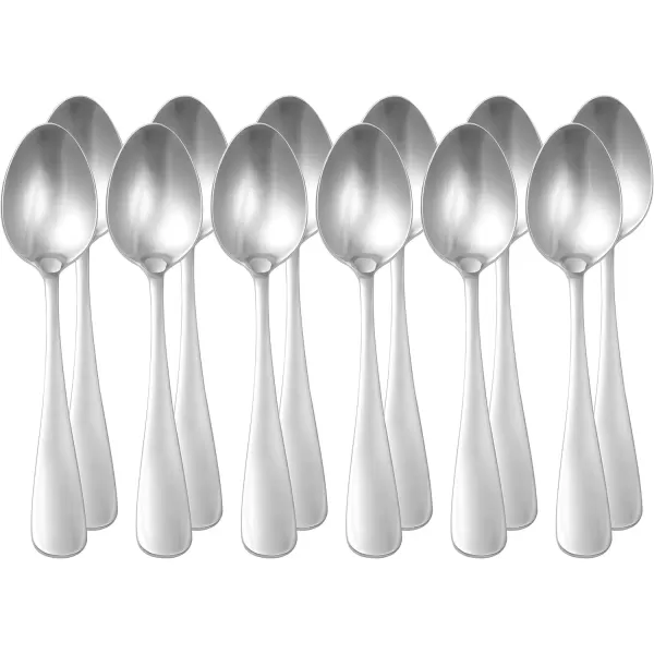 imageAmazon Basics Stainless Steel Dishwasher Safe Dinner Spoons with Round Edge Large Tablespoons 79 inches Pack of 12 Silver
