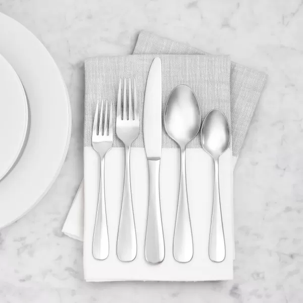 imageAmazon Basics Stainless Steel Dishwasher Safe Dinner Spoons with Round Edge Large Tablespoons 79 inches Pack of 12 Silver