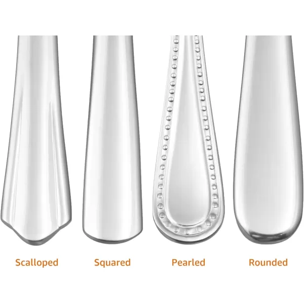 imageAmazon Basics Stainless Steel Dishwasher Safe Dinner Spoons with Round Edge Large Tablespoons 79 inches Pack of 12 Silver