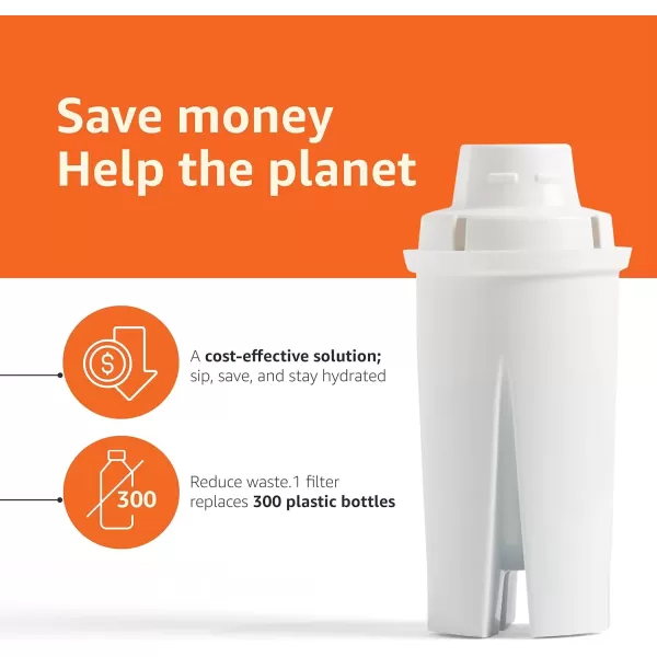 imageAmazon Basics Water Filter Pitcher for Fridge  10Cup Water Pitcher with Filter Compatible to Brita Water Pitchers ampamp Dispensers for Clean Crisp Water WQA and NSF Certified Made in Europe3 Count Pack of 1