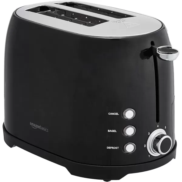 imageAmazon Basics 4 Slice Toaster with 6 Browning Settings Removable EasytoClean Crumb Tray Cancel Button 1600W BlackBlack