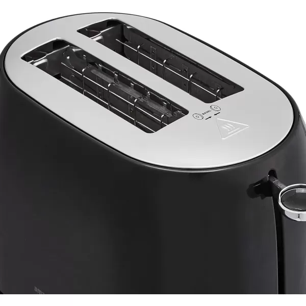 imageAmazon Basics 4 Slice Toaster with 6 Browning Settings Removable EasytoClean Crumb Tray Cancel Button 1600W BlackBlack
