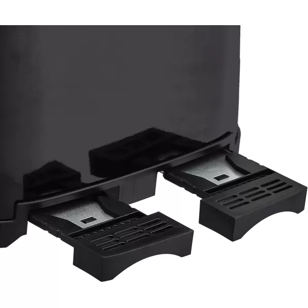 imageAmazon Basics 4 Slice Toaster with 6 Browning Settings Removable EasytoClean Crumb Tray Cancel Button 1600W BlackBlack