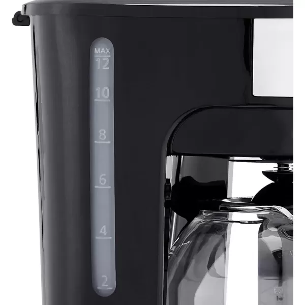imageAmazon Basics Coffee Makers 12Cup Coffee Machines with Reusable Filter Coffee Pots Black ampamp Stainless Steel12Cup