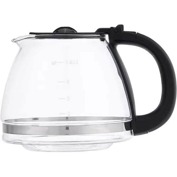 imageAmazon Basics Coffee Makers 12Cup Coffee Machines with Reusable Filter Coffee Pots Black ampamp Stainless Steel5Cup