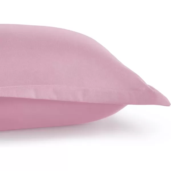 imageAmazon Basics 2 piece Microfiber Kids Comforter and Pillow Sham Set Twin Light Pink Solid