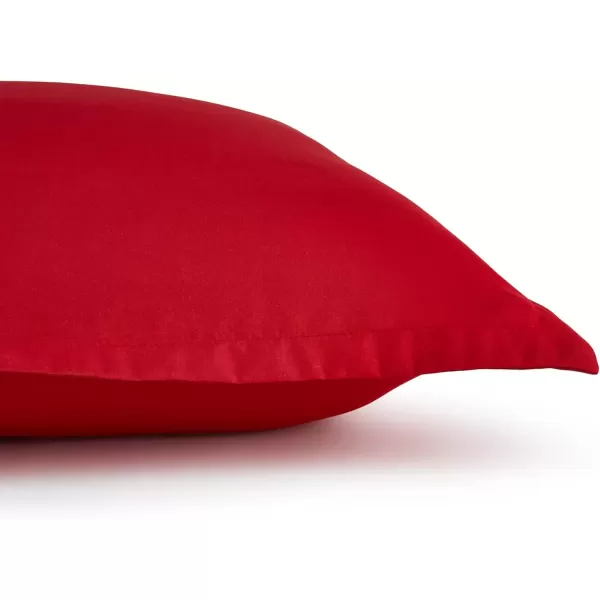 imageAmazon Basics 2 piece Microfiber Kids Comforter and Pillow Sham Set Twin Red Solid