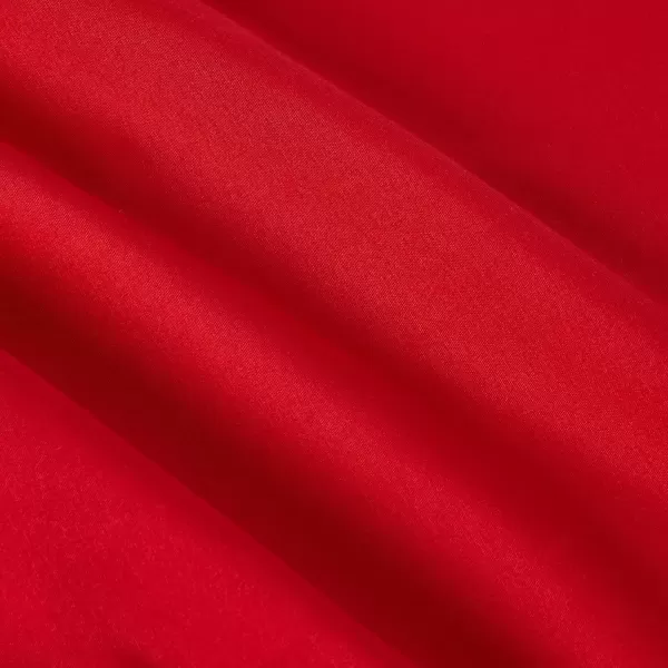 imageAmazon Basics 2 piece Microfiber Kids Comforter and Pillow Sham Set Twin Red Solid