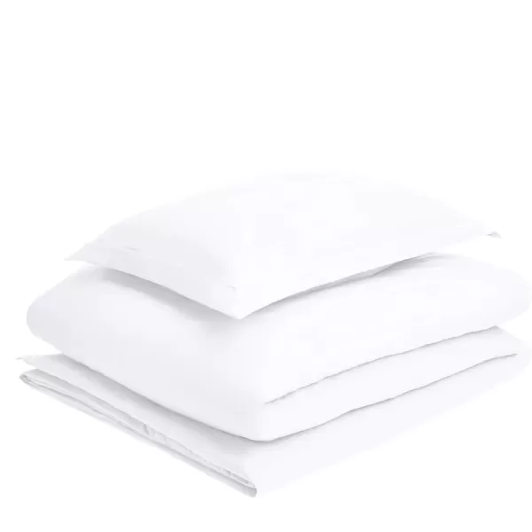 imageAmazon Basics Lightweight Microfiber 2Piece Duvet Cover Set with Zipper Closure TwinTwin XL Bright White Solid  Pack of 4TwinTwin XL  4 Pack