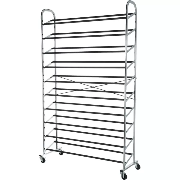 imageAmazon Basics 50Pair Shoe Rack Organizer Chrome 358 x 146 x 595 inches