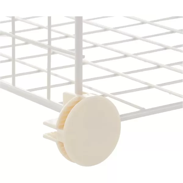 imageAmazon Basics 6 Cube Wire Grid Storage Shelves Stackable Cubes White 146quot D x 303quot W x 448quot HWhite