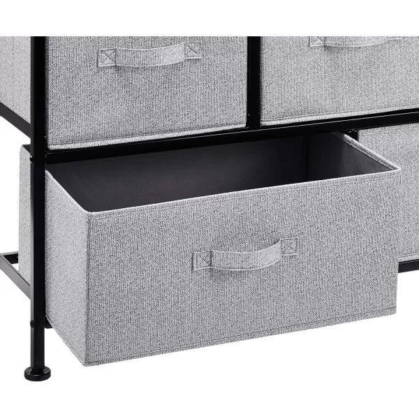 imageAmazon Basics Extra Wide Sturdy Fabric 5Drawer Storage Organizer Unit for Closet WhiteBlack