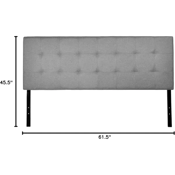 imageAmazon Basics Faux Linen Upholstered Tufted Headboard with Adjustable Height King GrayGray