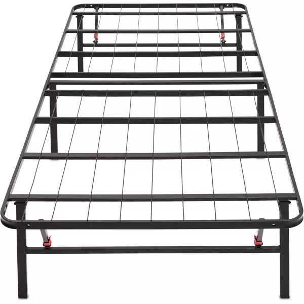 imageAmazon Basics Foldable Metal Platform Bed Frame with Tool Free Setup 14 Inches High Sturdy Steel Frame No Box Spring Needed Twin XL BlackBlack