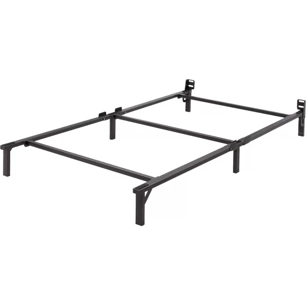 imageAmazon Basics Metal Bed Frame for King Size Box Spring and Mattress 9Leg Base ToolFree Easy Assembly Black 795quot L x 76quot W x 7quot HBlack