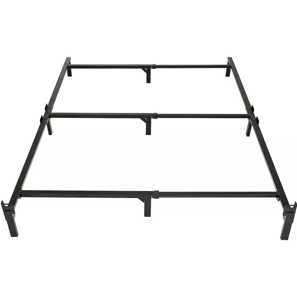 imageAmazon Basics Metal Bed Frame for King Size Box Spring and Mattress 9Leg Base ToolFree Easy Assembly Black 795quot L x 76quot W x 7quot HBlack