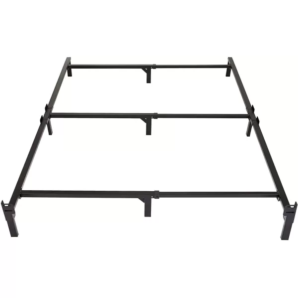 imageAmazon Basics Metal Bed Frame for King Size Box Spring and Mattress 9Leg Base ToolFree Easy Assembly Black 795quot L x 76quot W x 7quot HBlack