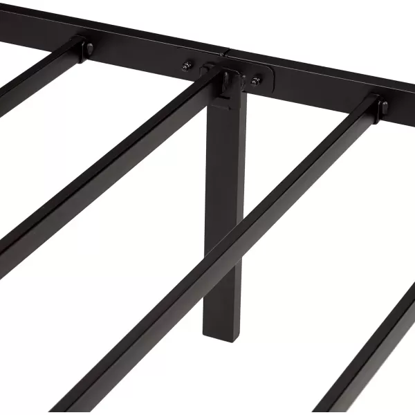imageAmazon Basics Sturdy HeavyDuty NonSlip Platform Bed Frame Queen Size Storage Steel Slat Support Noise Free Easy Assembly 18 Inch BlackKing