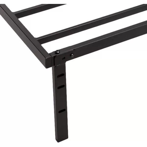 imageAmazon Basics Sturdy HeavyDuty NonSlip Platform Bed Frame Queen Size Storage Steel Slat Support Noise Free Easy Assembly 18 Inch BlackKing