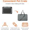 imageAmazon Basics 4Doors Portable SoftSided Folding Travel Crate Kennel for cat Dog and Other Small Animals Grey M 30quot x 21quot x 21quotGrey