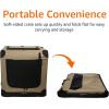 imageAmazon Basics 4Doors Portable SoftSided Folding Travel Crate Kennel for cat Dog and Other Small Animals Grey M 30quot x 21quot x 21quottan