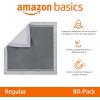 imageAmazon Basics Dog and Puppy Pee Pads with 5Layer LeakProof Design and QuickDry Surface for Potty Training OdorControl Carbon XL 28 x 34 Inch  Pack of 50 GrayRegular 80 Count