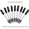 imageAmazon Basics Fine Tip Point Permanent Markers for Office School and Home Use Black 4 PackBlack