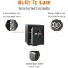 imageAmazon Basics Fireproof and Waterproof Safe Box with Digital Electronic Lock 213 Cubic Feet 24quotHx2087quotWx19quotD Black