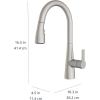 imageAmazon Basics Kitchen Faucet PullDown Sink with Fast Mount Chrome Finish 1PackSpotfree Stainless