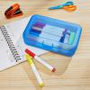 imageAmazon Basics Pencil Box 1Pack Blue SolidBlue