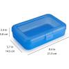 imageAmazon Basics Pencil Box 1Pack Blue SolidBlue