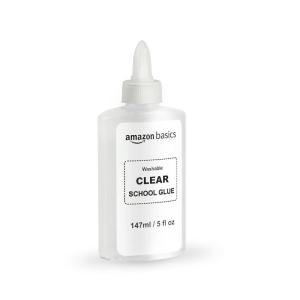 imageAmazon Basics Washable Liquid School Glue 5 floz Bottle 147ml1Pack Clearschool glue clear