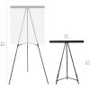 imageAmazon Basics High Boardroom Black Aluminum Flipchart Whiteboard and Display Easel Stand with Adjustable Height Telescope Tripod Black 37 x 18 x 28 InchesLightweight Board Easel
