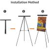 imageAmazon Basics High Boardroom Black Aluminum Flipchart Whiteboard and Display Easel Stand with Adjustable Height Telescope Tripod Black 37 x 18 x 28 InchesHeavy Duty Board Easel
