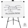 imageAmazon Basics High Boardroom Black Aluminum Flipchart Whiteboard and Display Easel Stand with Adjustable Height Telescope Tripod Black 37 x 18 x 28 InchesLightweight Board Easel