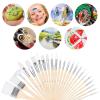imageAmazon Basics Multishaped Polyester Paint Brushes for for Acrylic Oil Watercolor Gouache 24 Different Sizes Wood ColorWood Color