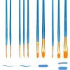 imageAmazon Basics PBT Paint Brushes for Acrylic Oil Watercolor 10 Different Sizes Brush Set BlueBlue