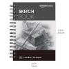 imageAmazon Basics Sketch Pad 9quotx12quot 67 lb  100 gsm 100 Sheets White55x85
