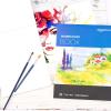 imageAmazon Basics Watercolor Pad 9quotx12quot 140 lb  300 gsm 30 Sheets White11x14