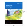 imageAmazon Basics Watercolor Pad 9quotx12quot 140 lb  300 gsm 30 Sheets White11x14