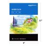 imageAmazon Basics Watercolor Pad 9quotx12quot 140 lb  300 gsm 30 Sheets White9x12