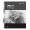 imageAmazon Basics Sketch Pad 9quotx12quot 67 lb  100 gsm 100 Sheets White9x12