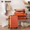 imageAmazon Basics 30Inch Hardside Checked Luggage Hardshell Suitcase With Wheels Expandable For Up to 15 More Space With ScratchResistant Surface Four Multidirectional Wheels Rose GoldOrange