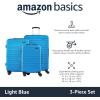 imageAmazon Basics 30Inch Hardside Checked Luggage Hardshell Suitcase With Wheels Expandable For Up to 15 More Space With ScratchResistant Surface Four Multidirectional Wheels Rose GoldLight Blue